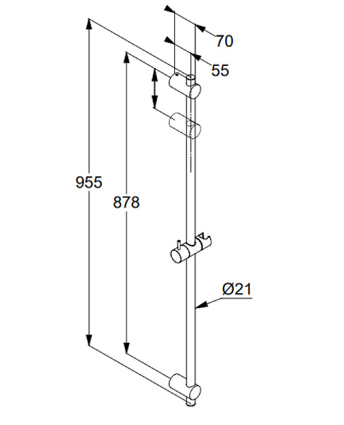 Душевая штанга Kludi A-QA 6564105-00