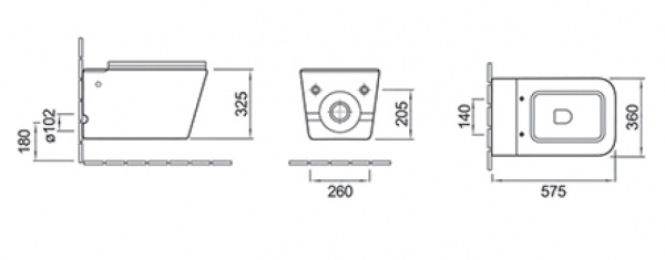 Подвесной безободковый унитаз Cerutti Spa Disgrazia Aria C-370C с импульсным смывом, сиденье Soft Close, белый