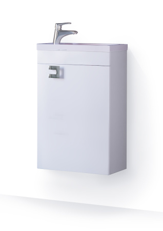 Тумба под раковину RAVAL Kub 40 подвесная белая универсальная Kub.01.40/P/W