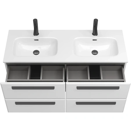 Тумба под раковину Cezares ECO-CER-N-1200-4C-SO-2-BL Bianco Lucido без ручек