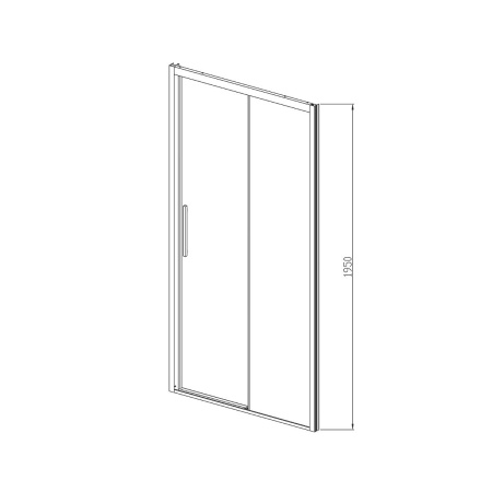 Душевая дверь Vincea Soft VDS-3SO130CL, (130х195)  хром, стекло прозрачное