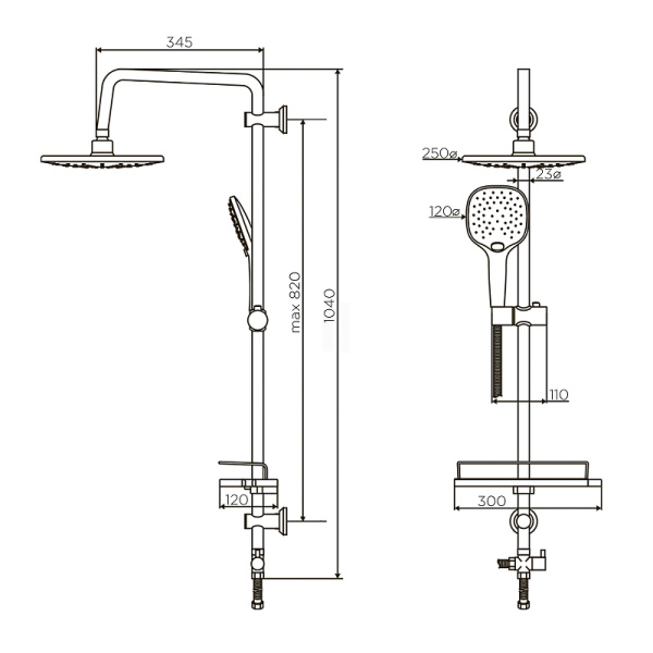 Набор смесителей 3 в 1 Dorff Logic D4085011