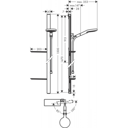 Душевой гарнитур Hansgrohe Raindance Select S 27646400