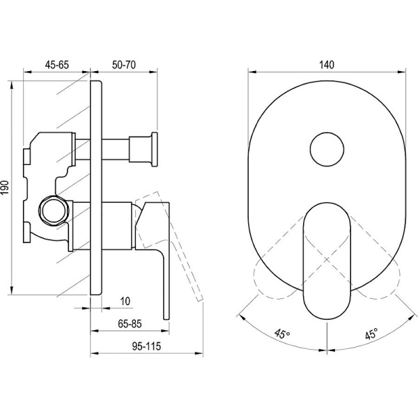 Смеситель для ванны Ravak Chrome CR 065.20BL X070433
