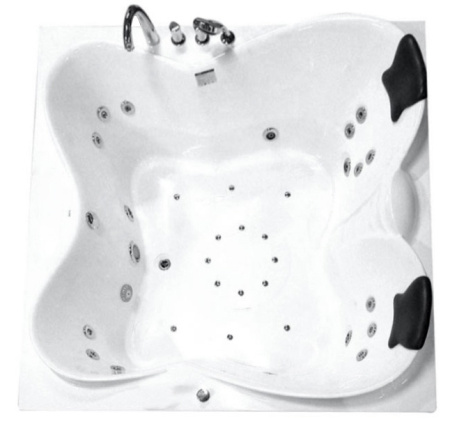 Акриловая ванна (187х187) Gemy G9089 K R с гидромассажем, правая