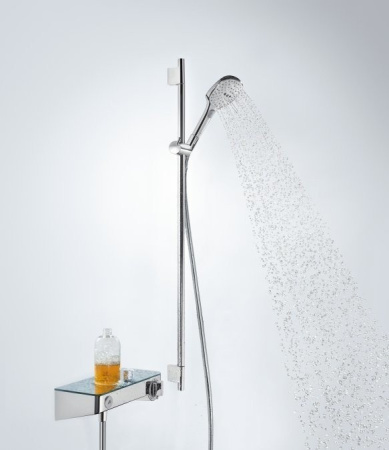 Душевой гарнитур с мыльницей Hansgrohe Raindance Select 120 3jet EcoSmart 26623400 белый/хром