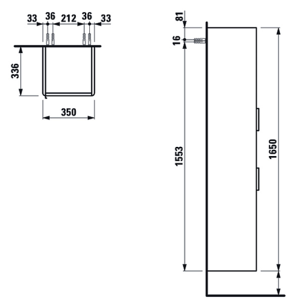 Пенал Laufen Base 4.0271.2.110.262.1