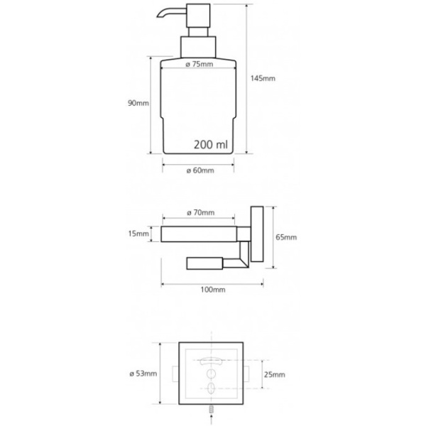 Дозатор жидкого мыла с магнетической мыльницей Bemeta BETA 132109182