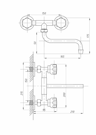 Смеситель для кухни ПСМ-Профсан СТАНДАРТ-Б ПСМ PSM-108-77