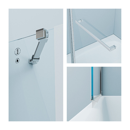 Душевая шторка на ванну IDDIS Ray RAY6CS0i90, глянцевый алюминий