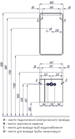 Зеркало Aquaton Вита 1A221902VT010