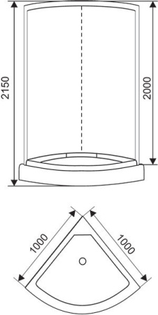 Душевая кабина (100х100х215) Arcus Style S-13G