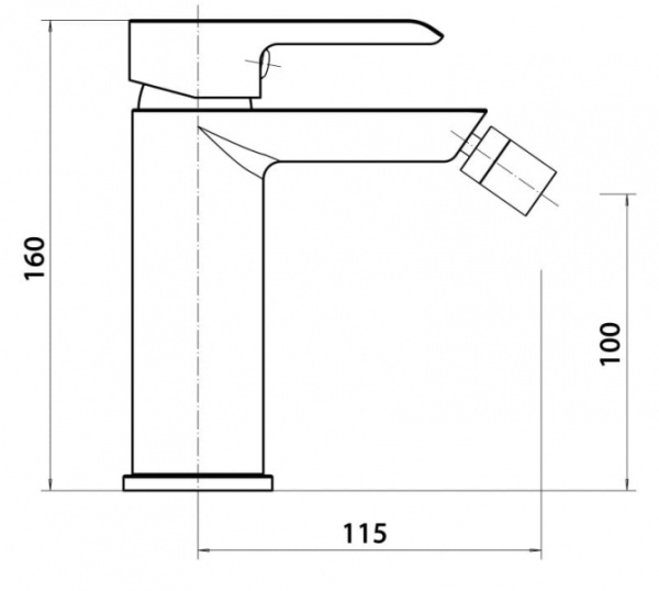 Смеситель для биде Cezares Amalfa AMALFA-BSM1-01-W0