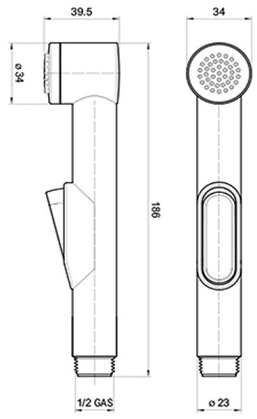 Гигиенический душ со смесителем Bossini Macan E37032B.030 хром