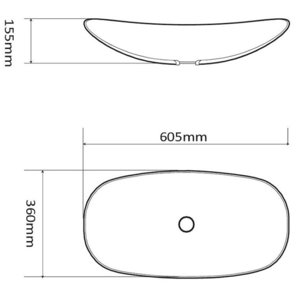 Раковина накладная (60,5х36) SantiLine SL-1025МВ