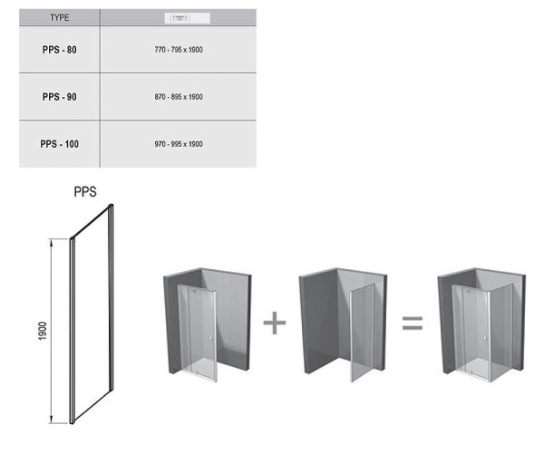 Боковая стенка Ravak Pivot PPS-80 90G40U00Z1