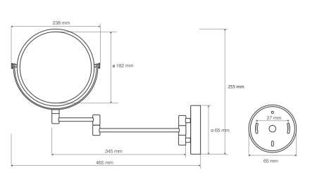 Косметическое зеркало без подсветки Bemeta 112201518