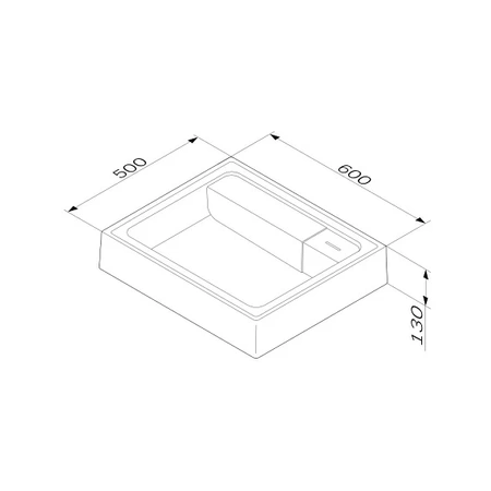 Раковина встраиваемая сверху (60х50) Am.Pm X-Joy M85AWCC0602WG