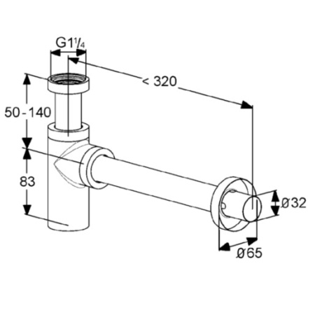 Сифон для раковины Kludi 1002039-00
