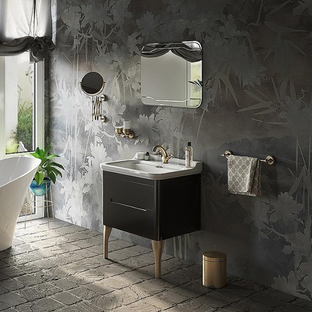 Тумба подвесная без раковины Kerasan Waldorf 925631 Nero matt