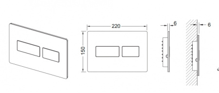 Клавиша смыва Tece Solid 9240433
