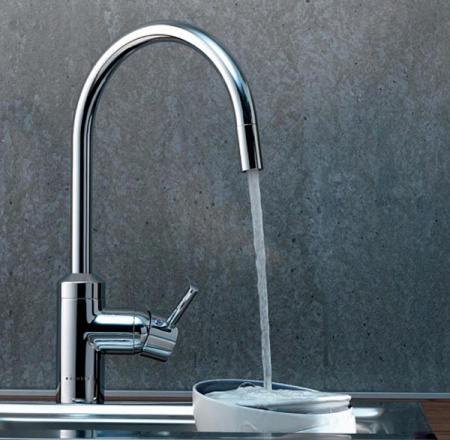 Смеситель для кухни с выдвижным изливом Kludi Bozz 428510576