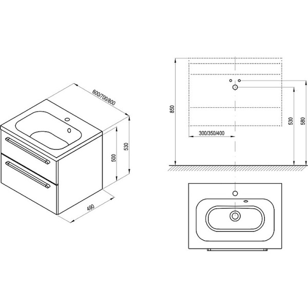 Тумба под раковину Ravak SD Chrome II 70 X000000920