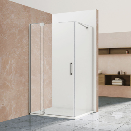 Душевой уголок Vincea  Extra VSR-1E101190CL (100х90)  хром, стекло прозрачное
