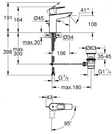 Смеситель для раковины Grohe BauLoop New 23887001