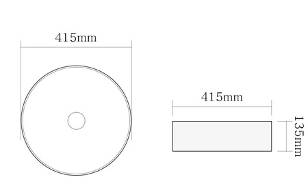 Раковина накладная (41,5х41,5) SantiLine SL-1054MB