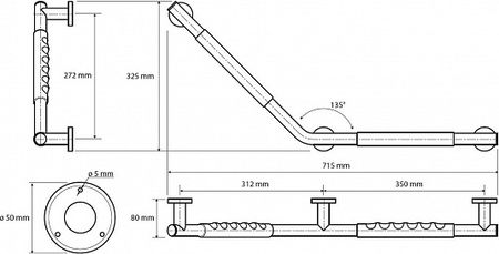 Поручень 135°C, резина Bemeta Omega 104507711