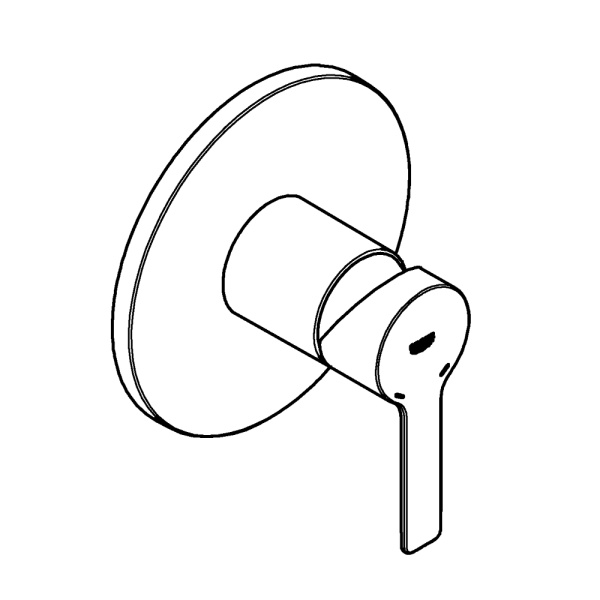 Однорычажный смеситель для душа GROHE Lineare New 24063 AL1 (24063AL1) темный графит матовый Однорычажный смеситель для душа GROHE Lineare New 24063 AL1 (24063AL1) темный графит матовый