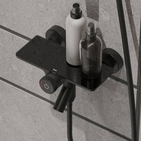 Смеситель для ванны IDDIS Shelfy с управлением Push Control, черный матовый (SHEBLBTi02WA)