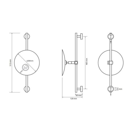 Косметическое зеркало без подсветки Bemeta 116201792