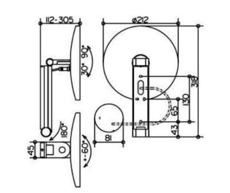 Косметическое зеркало с сенсорной панелью Keuco iLook_move 17612 019002 (17612019002) хром 