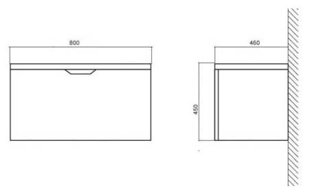 Тумба для раковины BelBagno Ancona BB800ESC/BL