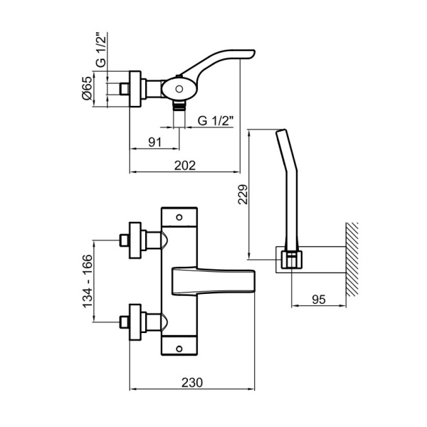 Смеситель для ванны с термостатом Webert Wolo WO980201564, черный/хром Смеситель для ванны с термостатом Webert Wolo WO980201564, черный/хром