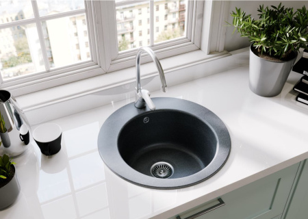 Кухонная мойка Aquaton Иверия 1A711032IV210 графит