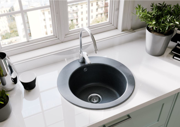 Кухонная мойка Aquaton Иверия 1A711032IV210 графит