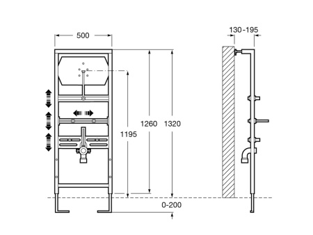 Система инсталляции для писсуара Roca Duplo Urinario 890094000