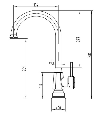 Cмеситель для кухни Zorg A 108K-BR