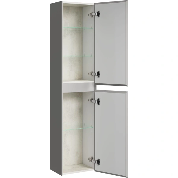 Пенал подвесной 35 см Aqwella Geometria GE0535ST серый туман матовый