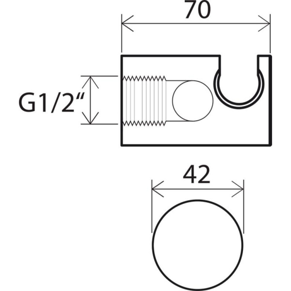 Держатель для душа с выводом воды Ravak 706.00 X07P206 Держатель для душа с выводом воды Ravak 706.00 X07P206