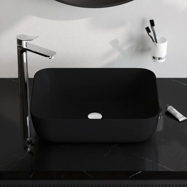 Раковина накладная Am.Pm Func M8FWCC10510BM черный матовый
