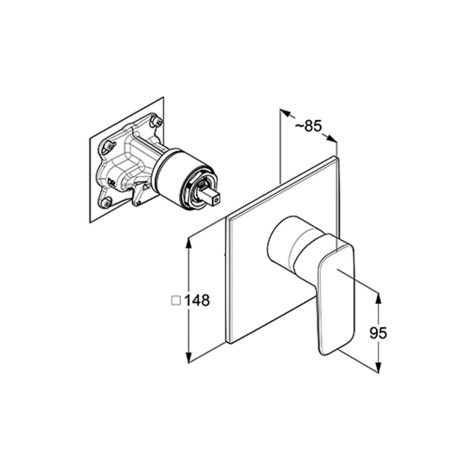 Смеситель для душа Kludi Pure&Style 407553975