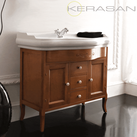 Раковина подвесная (100х54,5) Kerasan Retro 105001*1, 1 отверстие под смеситель