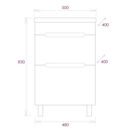 Тумба под раковину напольная Onika Айленд 50 105039