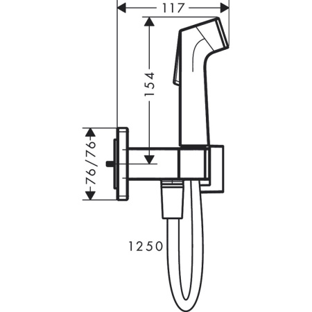 Гигиенический набор Hansgrohe Bidette E 1jet 29233670