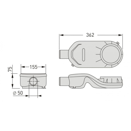 Сифон повышенной емкости Berges Wasserhaus 099002