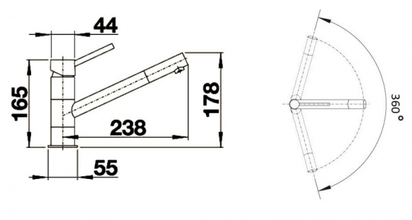 Смеситель Blanco Kano (хром) 521502
